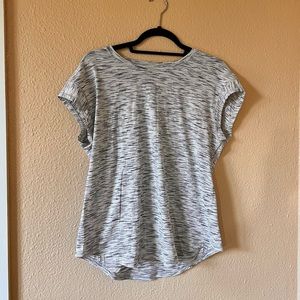White lululemon workout shirt